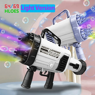  Gatling Bubble Gun with Light Upgraded Electric Rocket cashymart