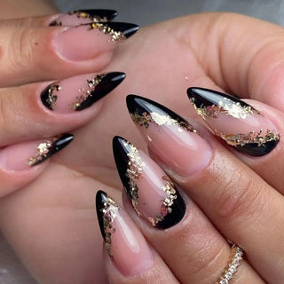 24Pcs Long Almond False Nails Set DIY Manicure
