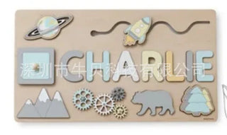  Puzzle Board Wooden Names cashymart