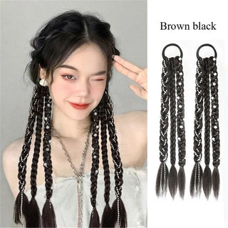  Fashion Cute Braid Head Rope Wig for Girls cashymart