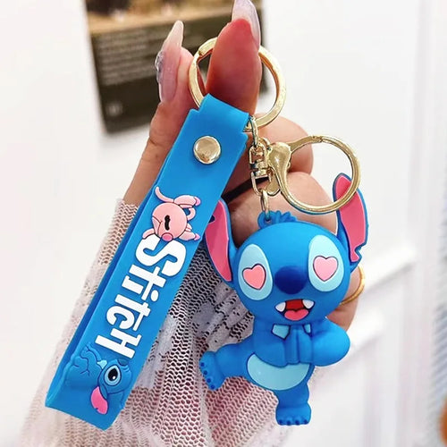 Anime Disney Keychain Mickey Minnie Lilo Stitch