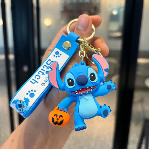 Anime Disney Keychain Mickey Minnie Lilo Stitch