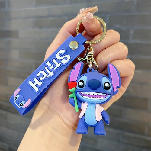 Anime Disney Keychain Mickey Minnie Lilo Stitch