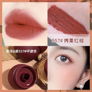  NOVO Velvet Matte Lipsticks Small Mushroom Milk Jar Lip Waterproof Not Easy To Fade Non-stick Cup Makeup cashymart