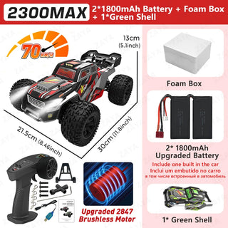  High-Speed 1:16 4WD RC Drift Monster Truck with LED Remote Control cashymart