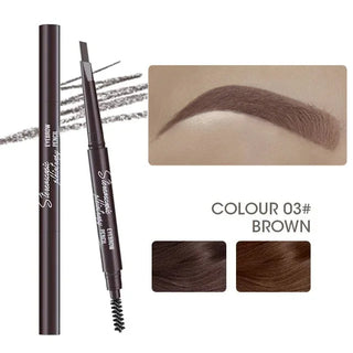  Natural Brown Waterproof Eyebrow Pencil With Brush For Precise Brows cashymart