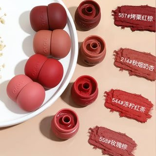  NOVO Velvet Matte Lipsticks Small Mushroom Milk Jar Lip Waterproof Not Easy To Fade Non-stick Cup Makeup cashymart