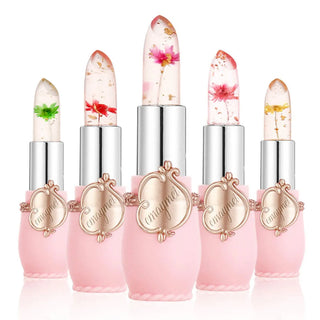  6 Colors Flower Transparent Lipstick Moisturizer Crystal Jelly cashymart