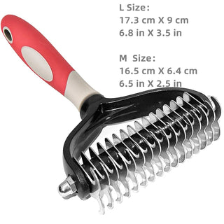  Dual-Sided Stainless Steel Pet Grooming Brush cashymart