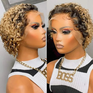  Pixie Cut Human Hair Lace Front Wig for Women cashymart