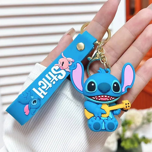Anime Disney Keychain Mickey Minnie Lilo Stitch