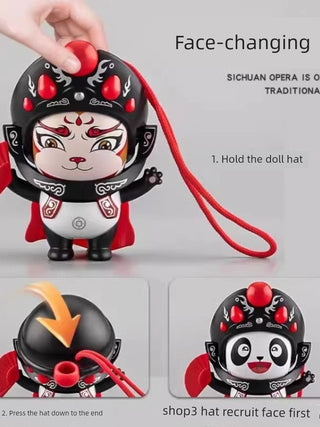 Charming Sichuan Opera Panda Pendant