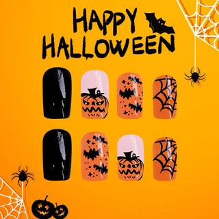  24Pcs Halloween Pumpkin Press-On Nails cashymart