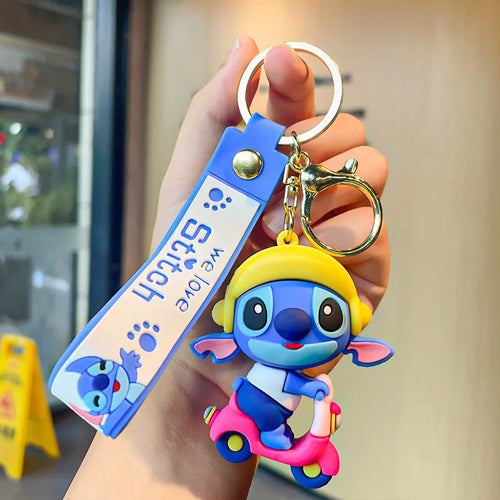 Anime Disney Keychain Mickey Minnie Lilo Stitch