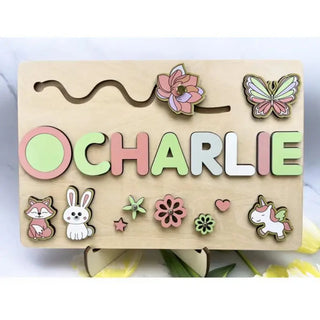  Wooden Baby Name Puzzle Board cashymart