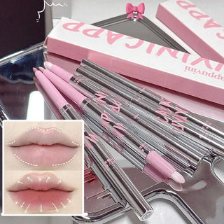  Nude Matte Lip Liner With Lip Brush Korean Natural Pink cashymart