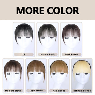  Real Human Hair Short Straight Bangs Extension cashymart