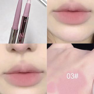  Nude Matte Lip Liner With Lip Brush Korean Natural Pink cashymart