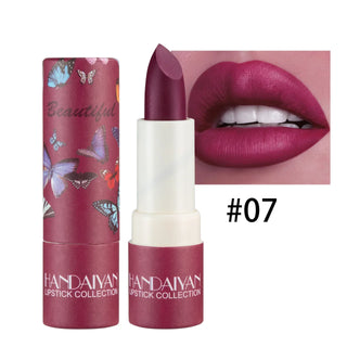  Rose Pink Nude Matte Velvet Lipstick Waterproof Beauty Makeup cashymart