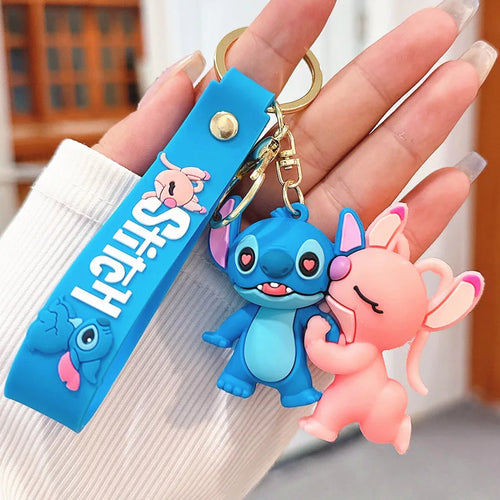 Anime Disney Keychain Mickey Minnie Lilo Stitch