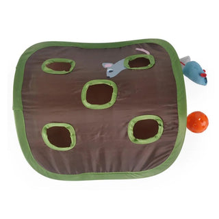  Interactive Cat Hide & Seek Tunnel with Mouse and Ball Toy cashymart