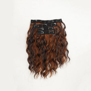  Short Honey Gold Wavy Hair Extensions Set cashymart