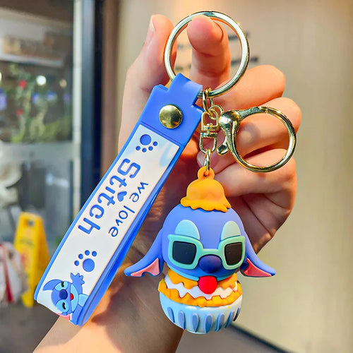 Anime Disney Keychain Mickey Minnie Lilo Stitch