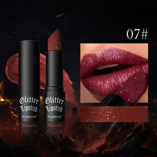  Waterproof Glitter Lipsticks Punk Style Nude Matte Cosmetic cashymart