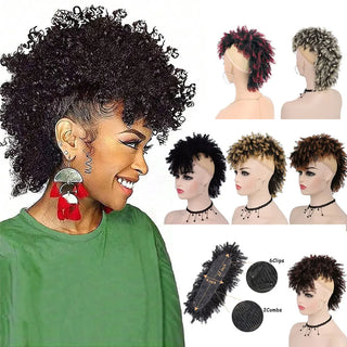 Synthetic High Puff Afro Mohawk Ponytail Extension
