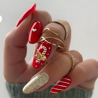  Holiday Glam Green Deer Nail Set cashymart