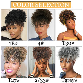  Afro Puff Kinky Curly Hair Ponytail Extension cashymart