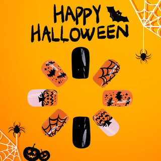  24Pcs Halloween Pumpkin Press-On Nails cashymart