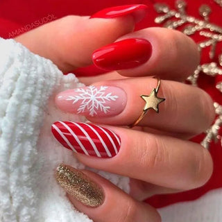  Holiday Glam Green Deer Nail Set cashymart