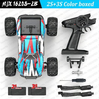  High-Speed Brushless 4WD RC Pickup - MJX 1/16 Off-Road Adventure cashymart