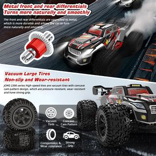  High-Speed 1:16 4WD RC Drift Monster Truck with LED Remote Control cashymart