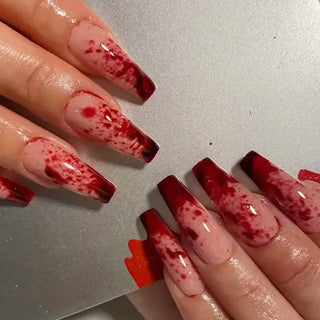  Bloodlust Glam: 24PCS Chilling Press-On Nails cashymart