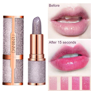  3 Colors Glitter Lipstick Temperature Color Changing Tint cashymart