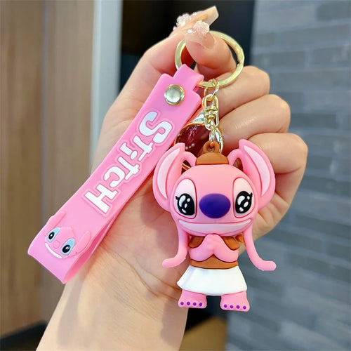 Anime Disney Keychain Mickey Minnie Lilo Stitch