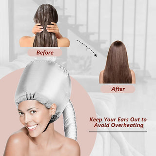  Quick-Dry Hair Bonnet Dryer Cap cashymart