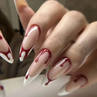  Bloodlust Glam: 24PCS Chilling Press-On Nails cashymart