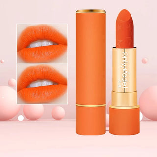  Orange Lipstick Waterproof Long Lasting Matte Velvet Tint cashymart