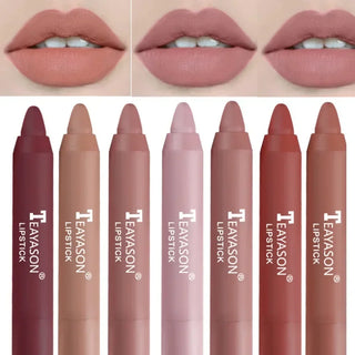  Nude Velvet Matte Lipstick Long Lasting Waterproof Color Rendering Non-stick Cup Lip Glaze Liner Pencil Woman Cosmetics cashymart