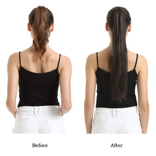 Synthetic Straight Long Ponytail Extensions