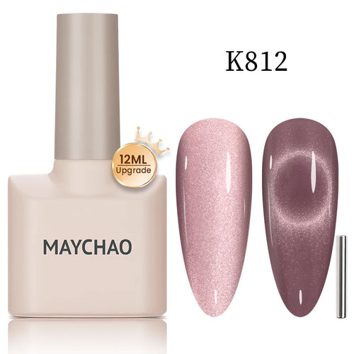 Maychao 12ml Cat Eye Gel Nail Polish Rainbow Effect