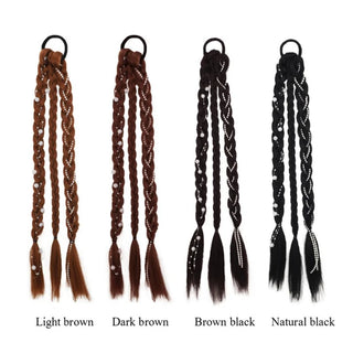  Fashion Cute Braid Head Rope Wig for Girls cashymart
