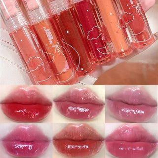  Cute Pink Bear Water Light Lip Gloss Lasting Crystal Shine cashymart