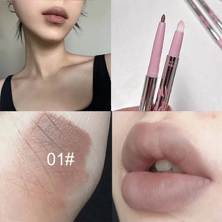  Nude Matte Lip Liner With Lip Brush Korean Natural Pink cashymart