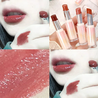  Water Mirror Solid Lip Gloss Lipstick Long Lasting Moisturizing Nude Lip Tint cashymart