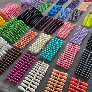  24pcs Colorful Matte Super Long Coffin Nails cashymart