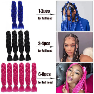  Ombre Jumbo Braiding Hair Extension 24 Inch cashymart